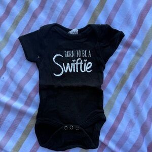 Grace Black Swiftie Kids Bodysuit